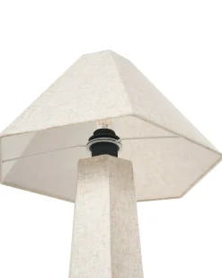 Lampada da pavimento DEMBI Lino sintetico Beige chiaro