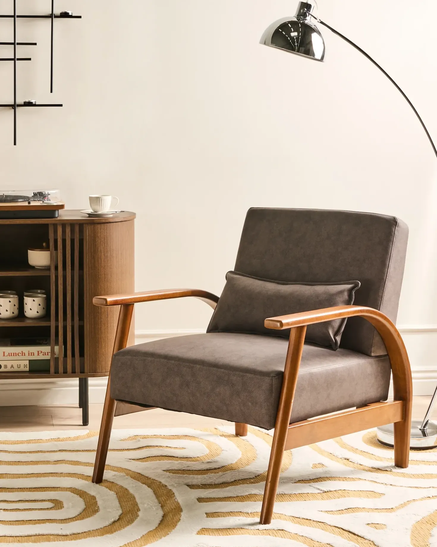 Lampada da pavimento DINTEL Metallo Argento