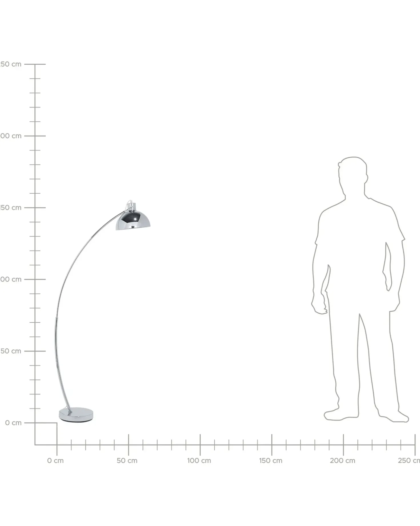 Lampada da pavimento DINTEL Metallo Argento