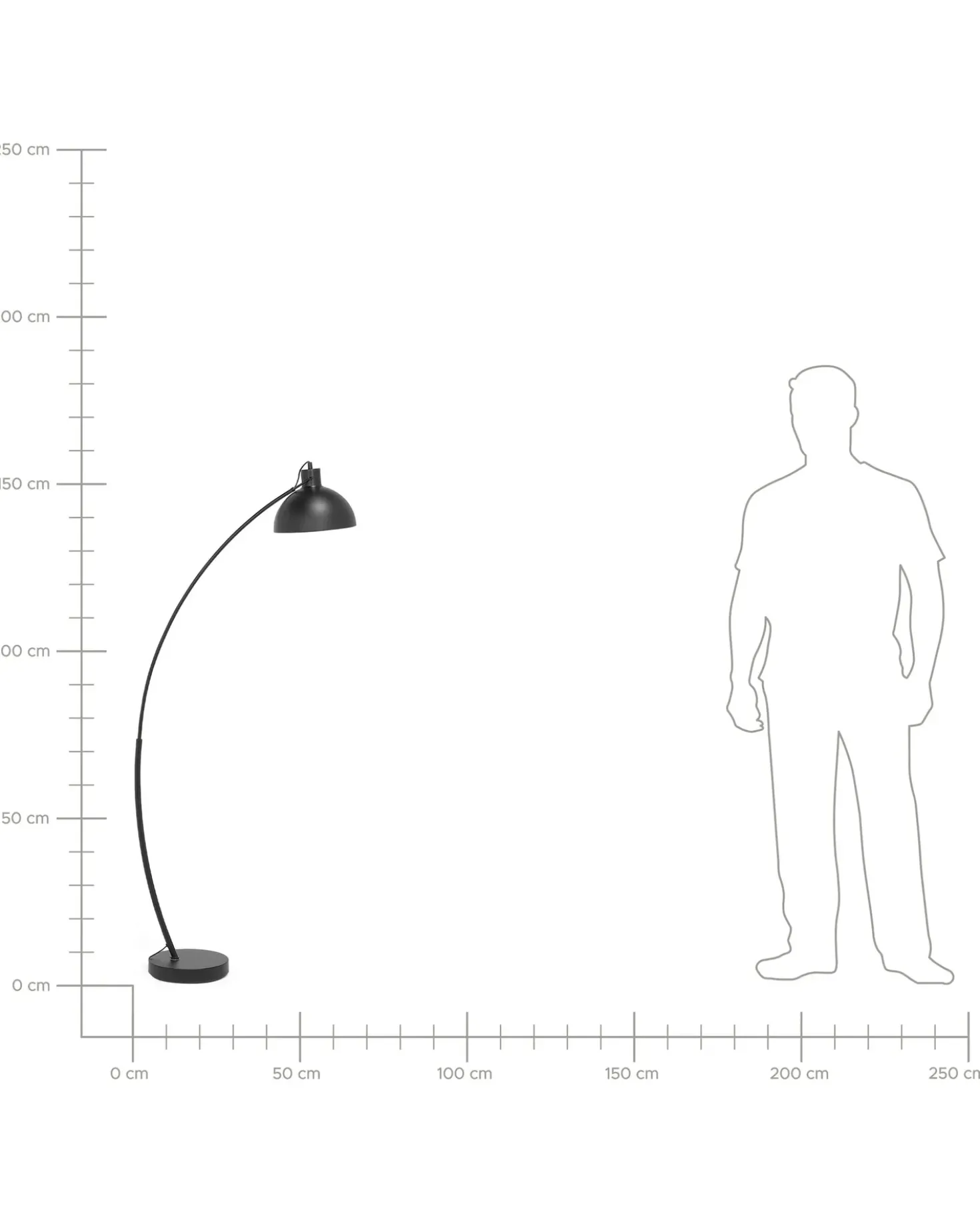 Lampada da pavimento DINTEL Metallo Nero