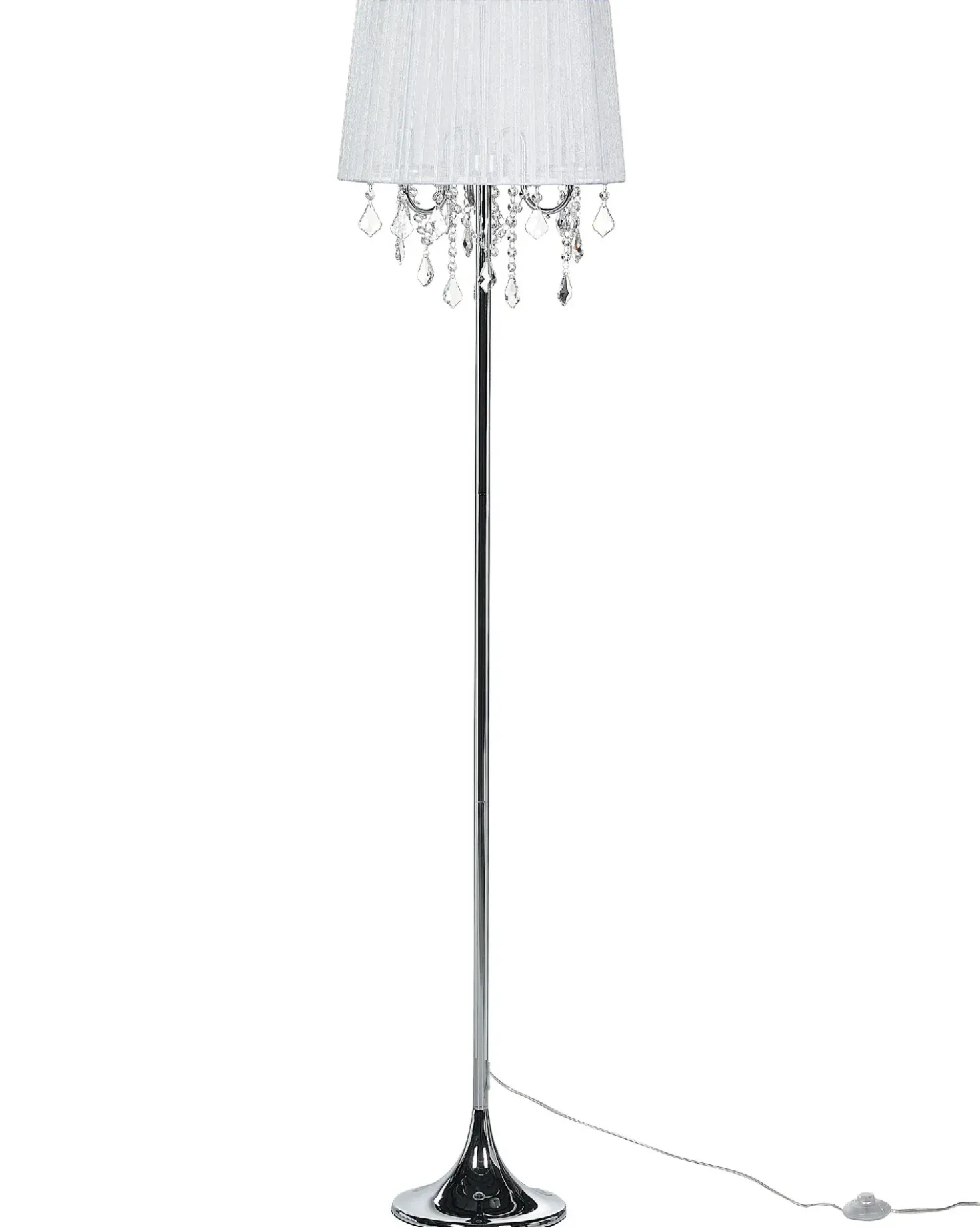 Lampada da pavimento EVANS Metallo Bianco