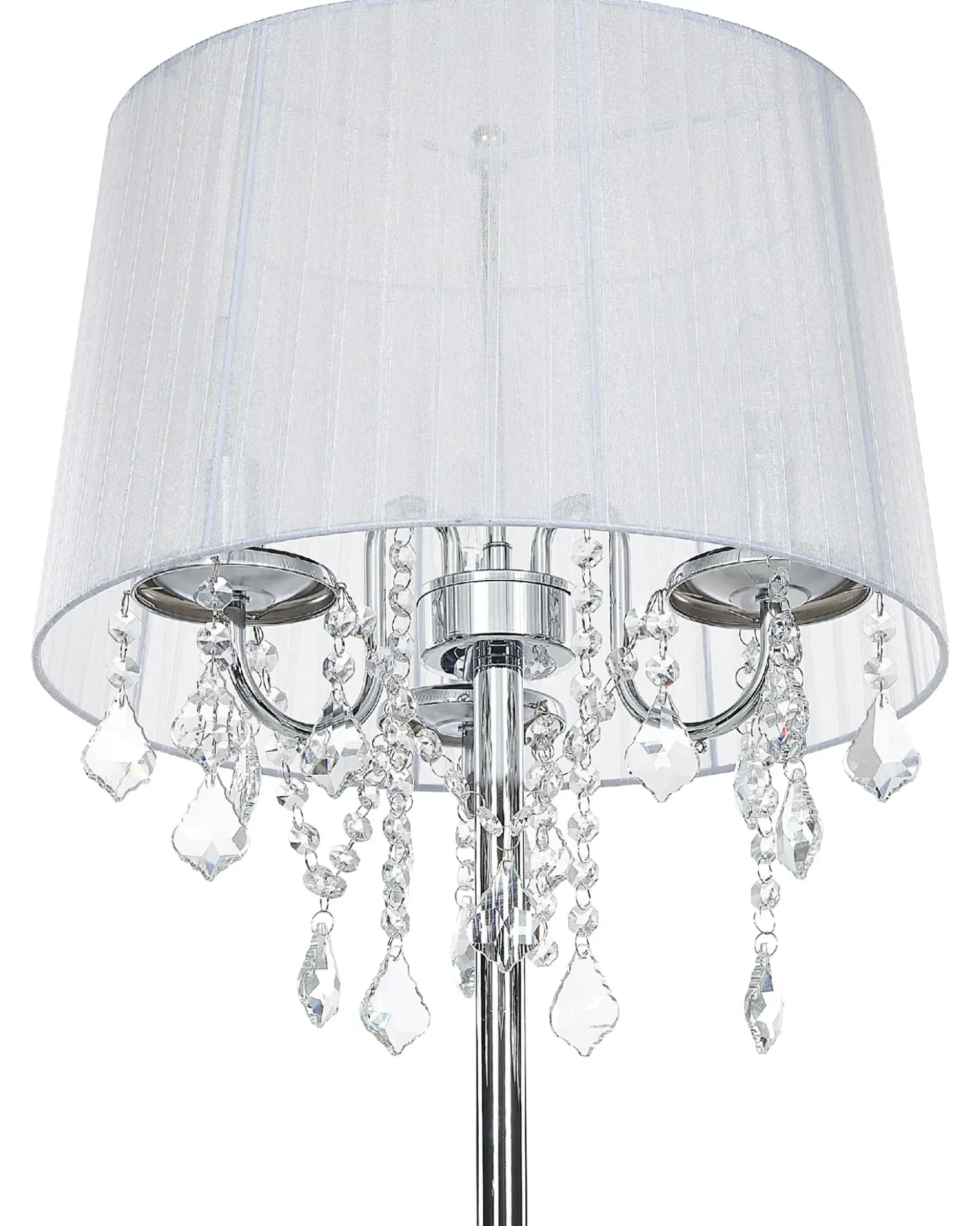Lampada da pavimento EVANS Metallo Bianco