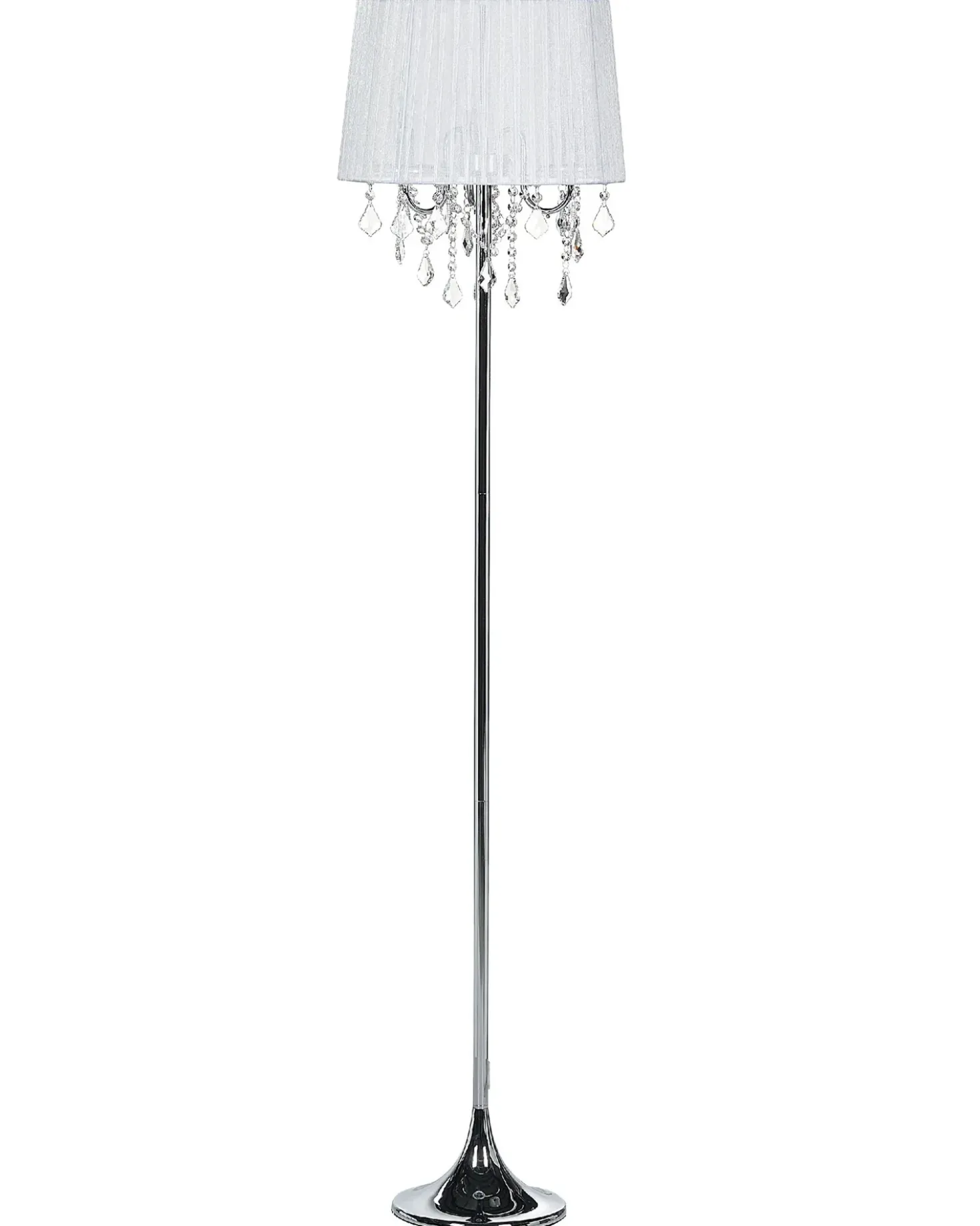 Lampada da pavimento EVANS Metallo Bianco