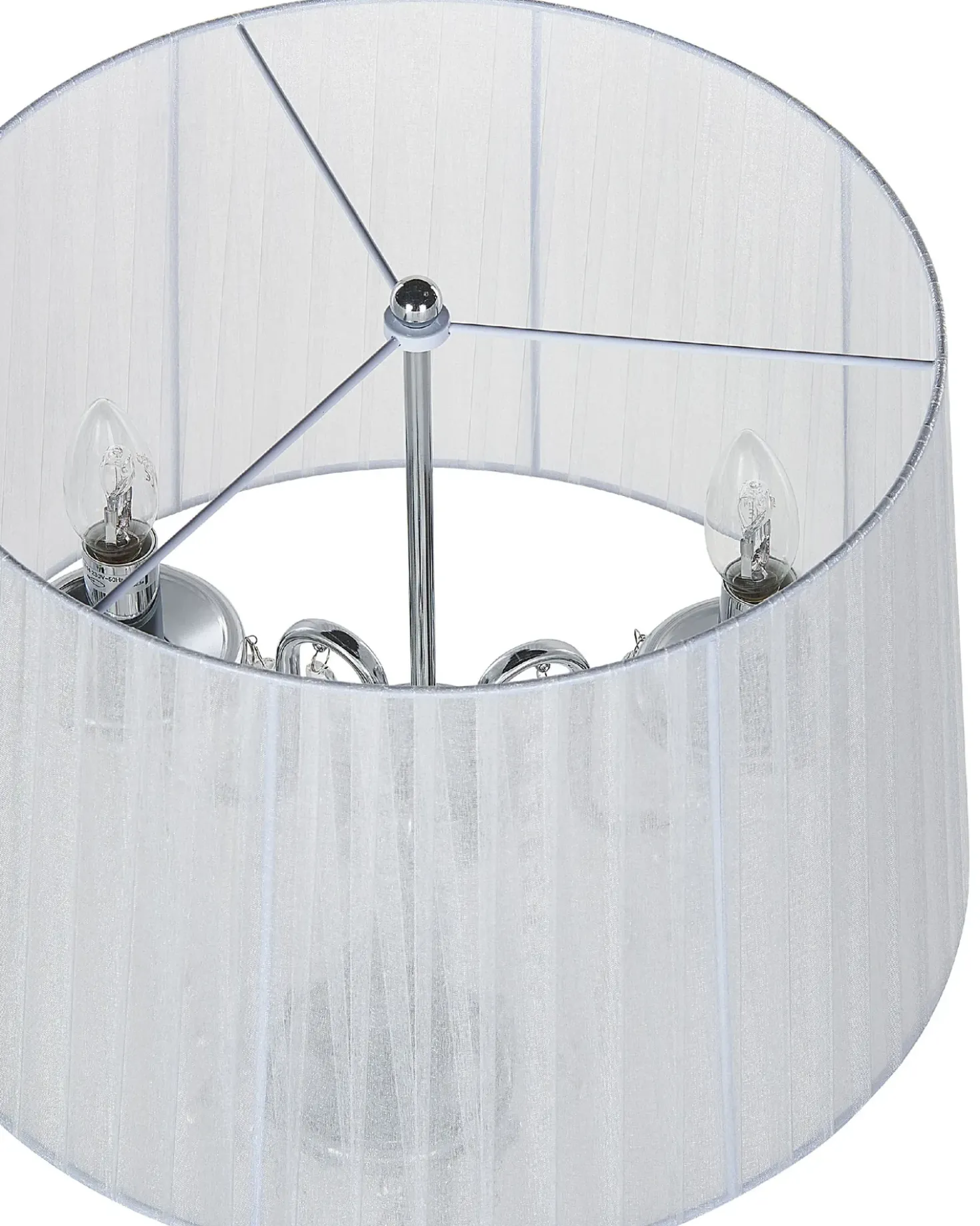 Lampada da pavimento EVANS Metallo Bianco
