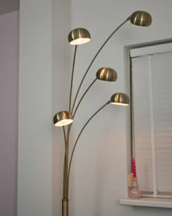 Lampada da pavimento FLINDERS Regolabile Metallo Oro