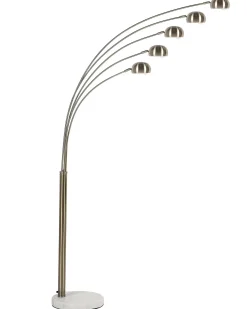 Lampada da pavimento FLINDERS Regolabile Metallo Oro