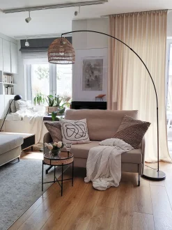 Lampada da pavimento GUAVIARE Rattan Beige