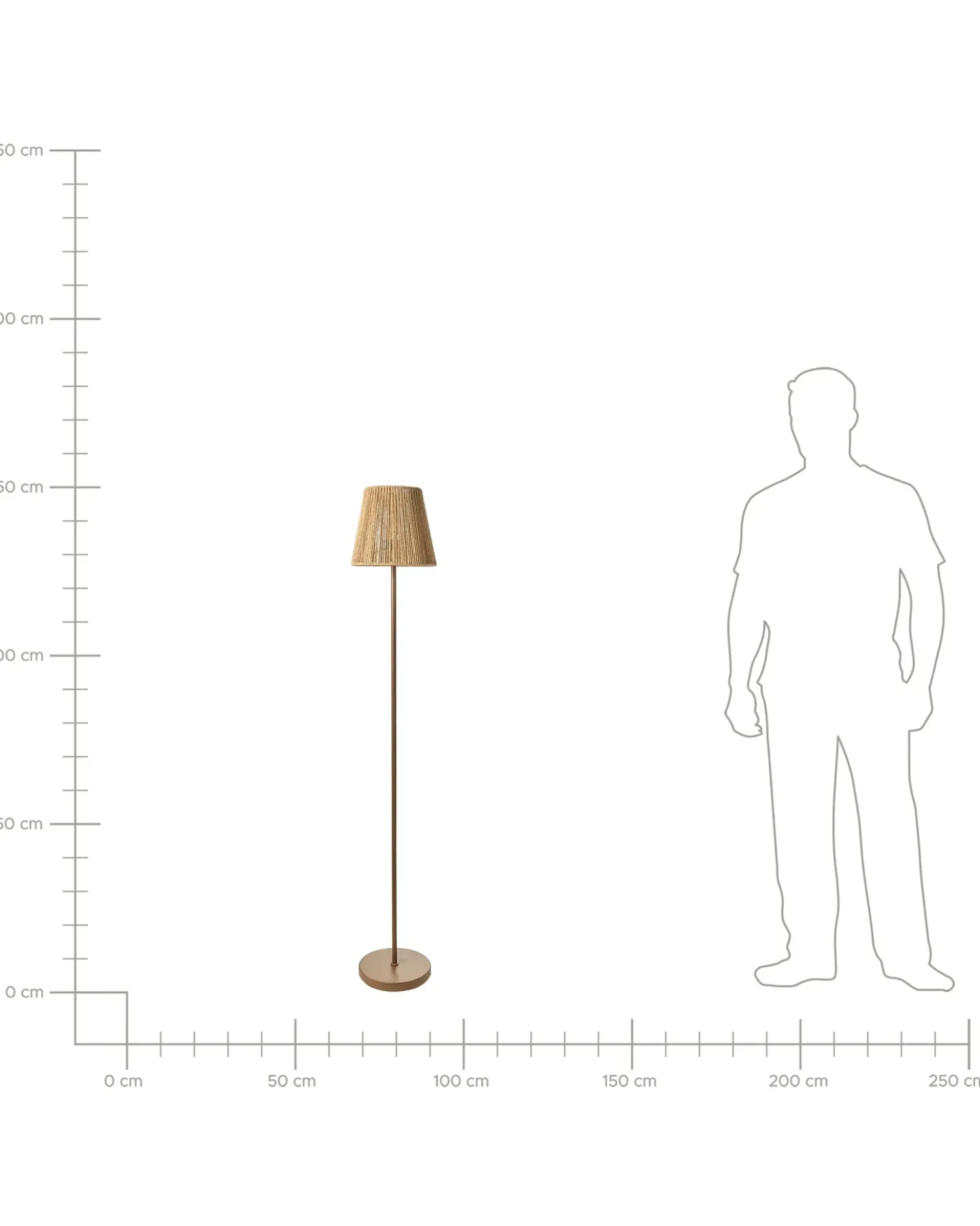 Lampada da pavimento HANGER Metallo Marrone