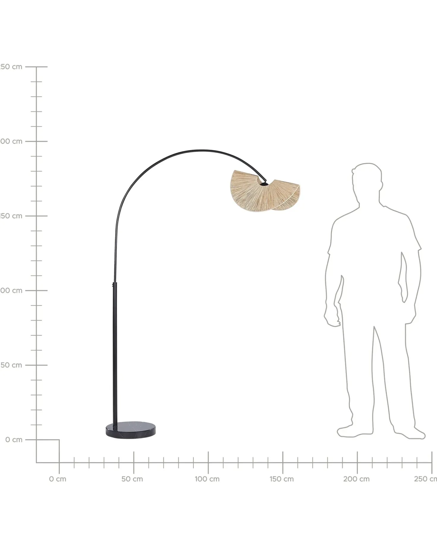Lampada da pavimento HERRON Naturale
