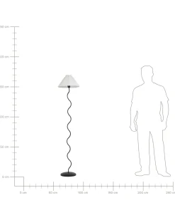 Lampada da pavimento JIKAWO Metallo Nero