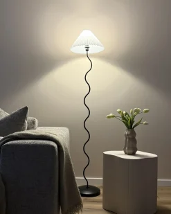 Lampada da pavimento JIKAWO Metallo Nero