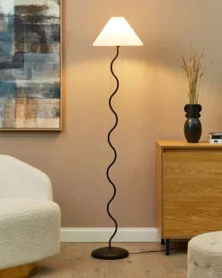 Lampada da pavimento JIKAWO Metallo Nero