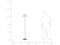 Lampada da pavimento JIKAWO Metallo Rosa