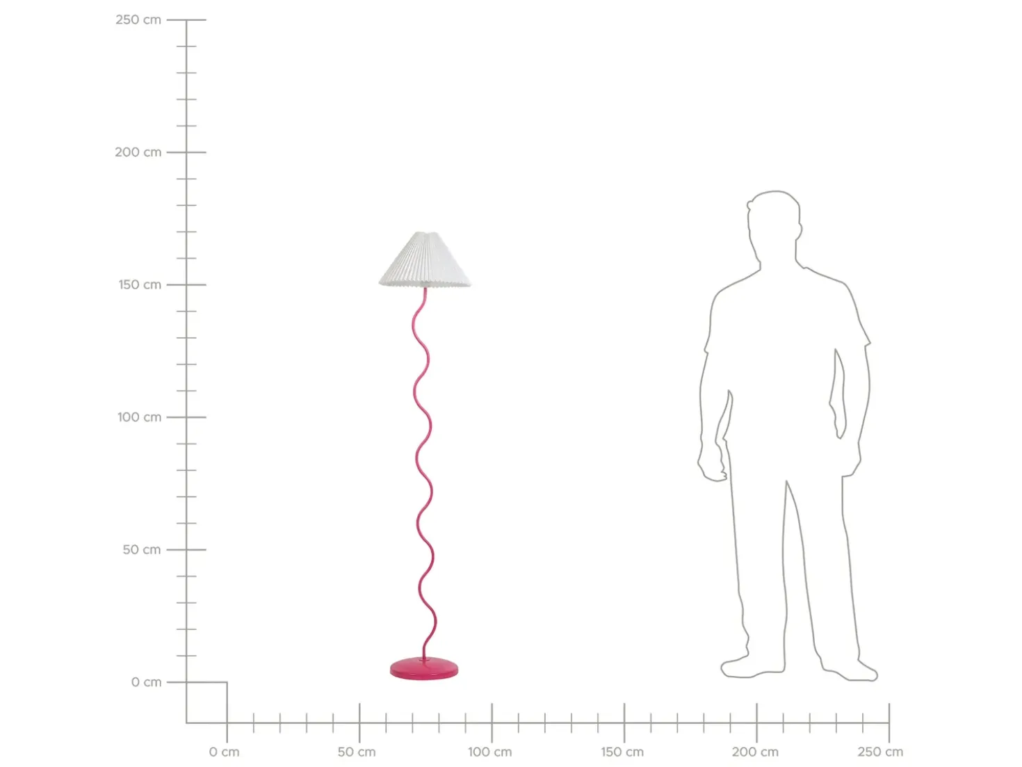 Lampada da pavimento JIKAWO Metallo Rosa