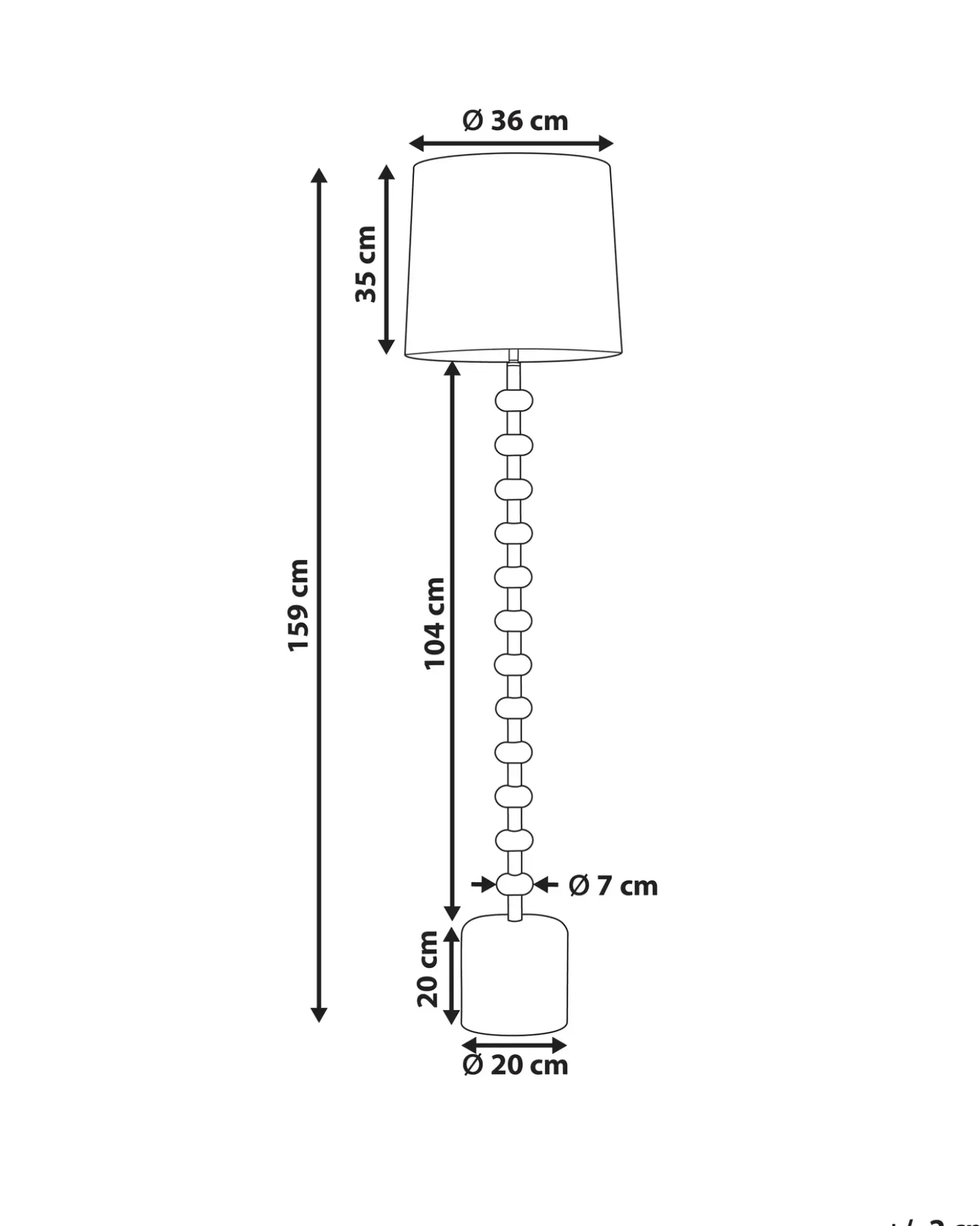 Lampada da pavimento KRIOS Metallo Marrone chiaro