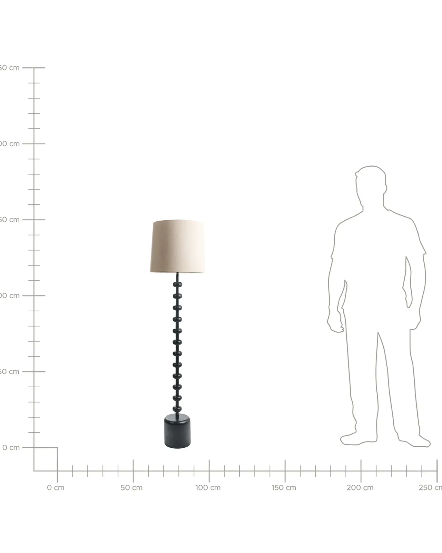 Lampada da pavimento KRIOS Metallo Nero