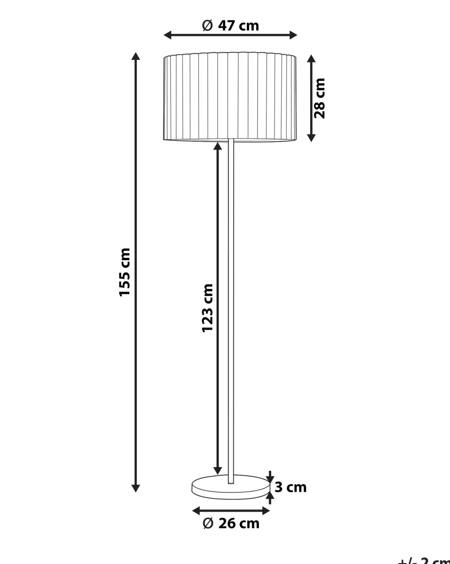 Lampada da pavimento LOURENS Metallo Marrone chiaro