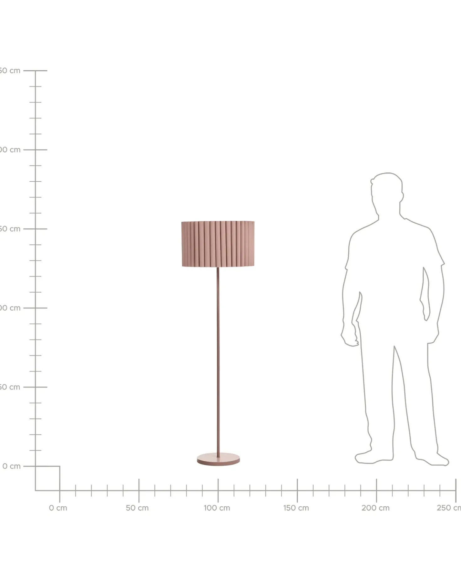 Lampada da pavimento LOURENS Metallo Marrone chiaro