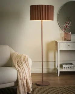 Lampada da pavimento LOURENS Metallo Marrone chiaro