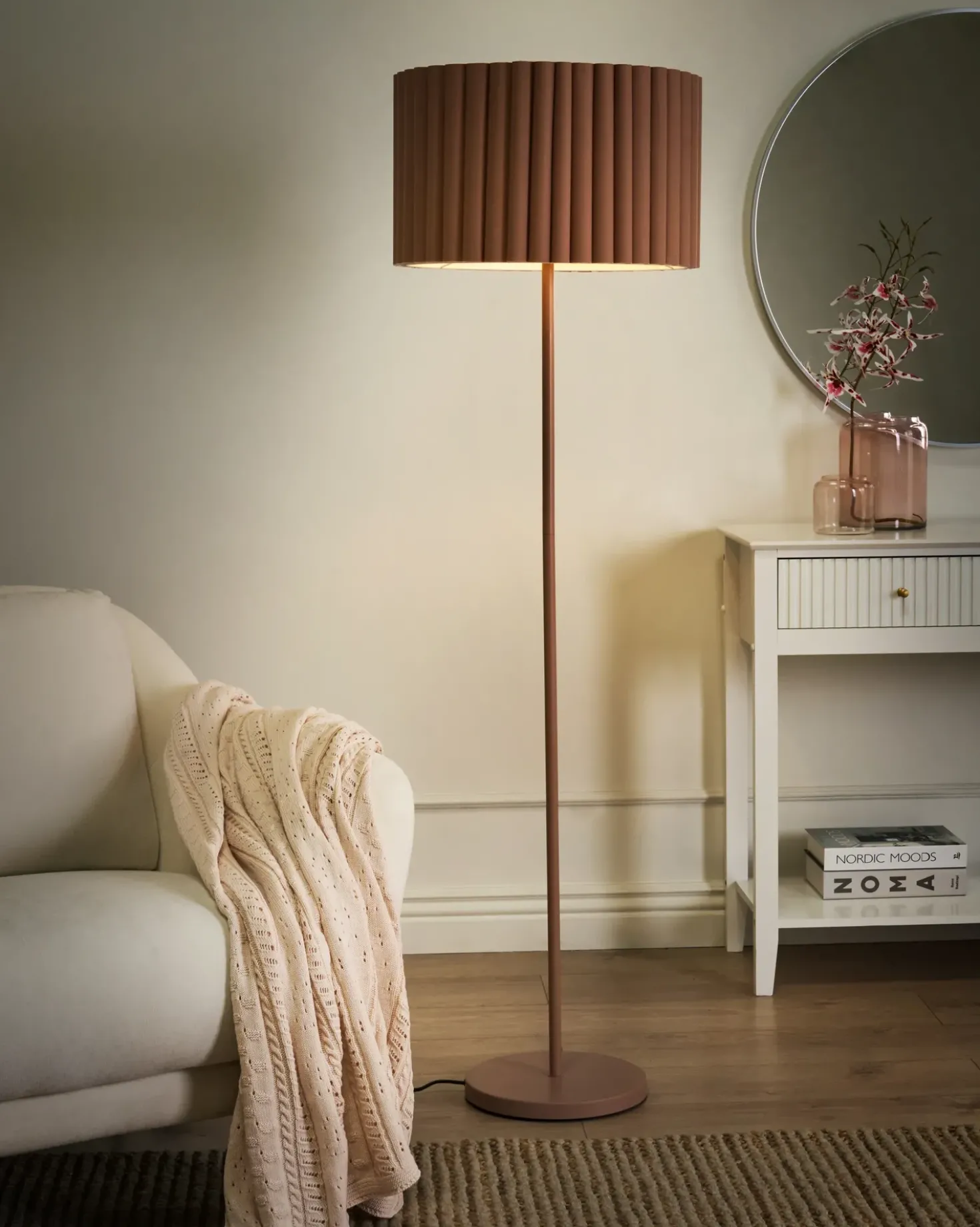 Lampada da pavimento LOURENS Metallo Marrone chiaro