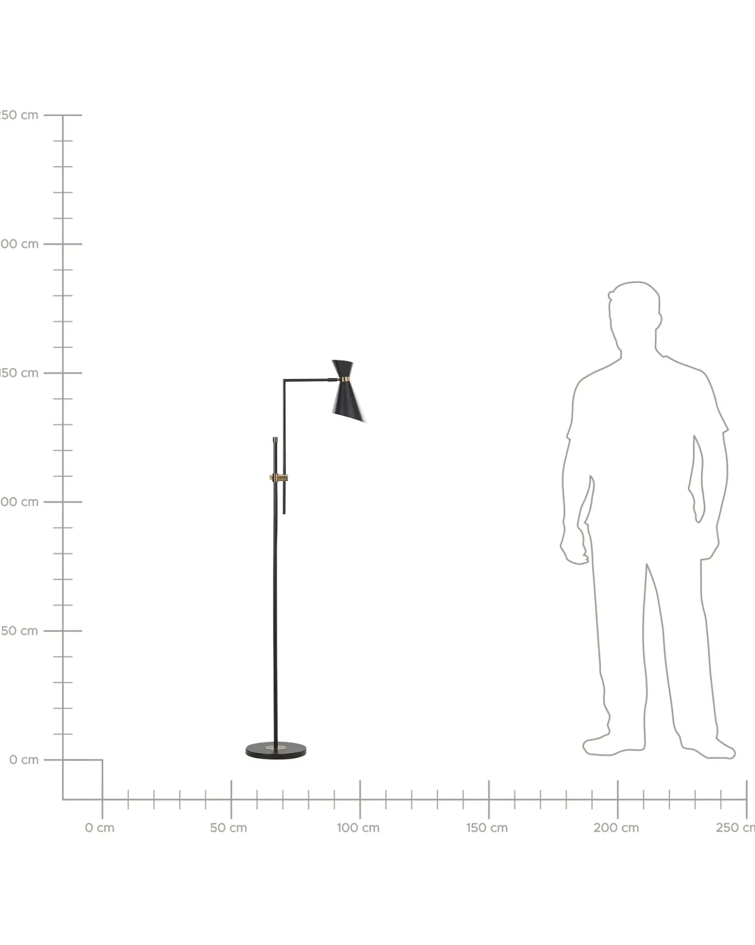 Lampada da pavimento MELAWI Metallo Nero