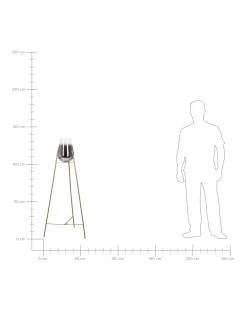 Lampada da pavimento MENA Metallo Oro