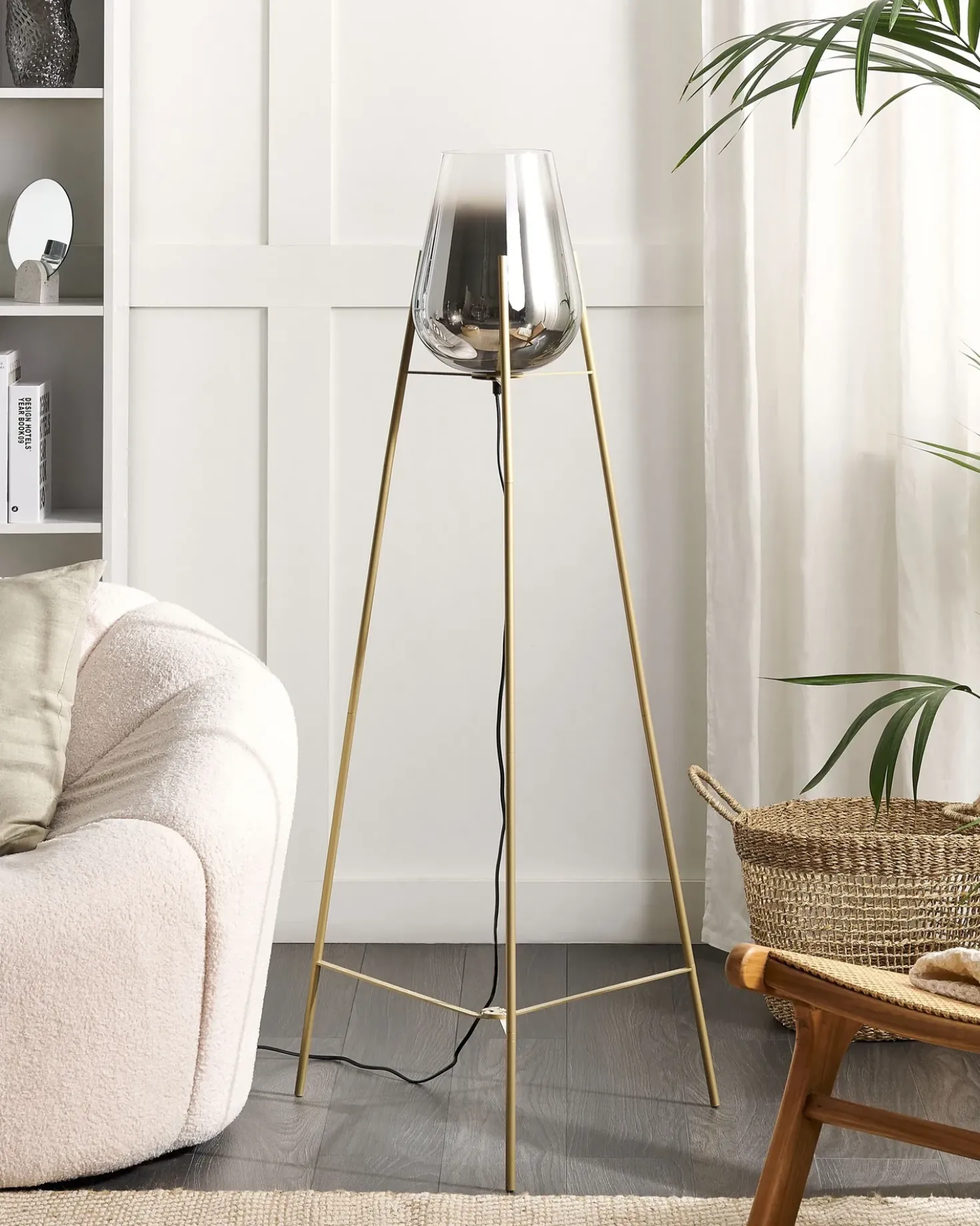 Lampada da pavimento MENA Metallo Oro