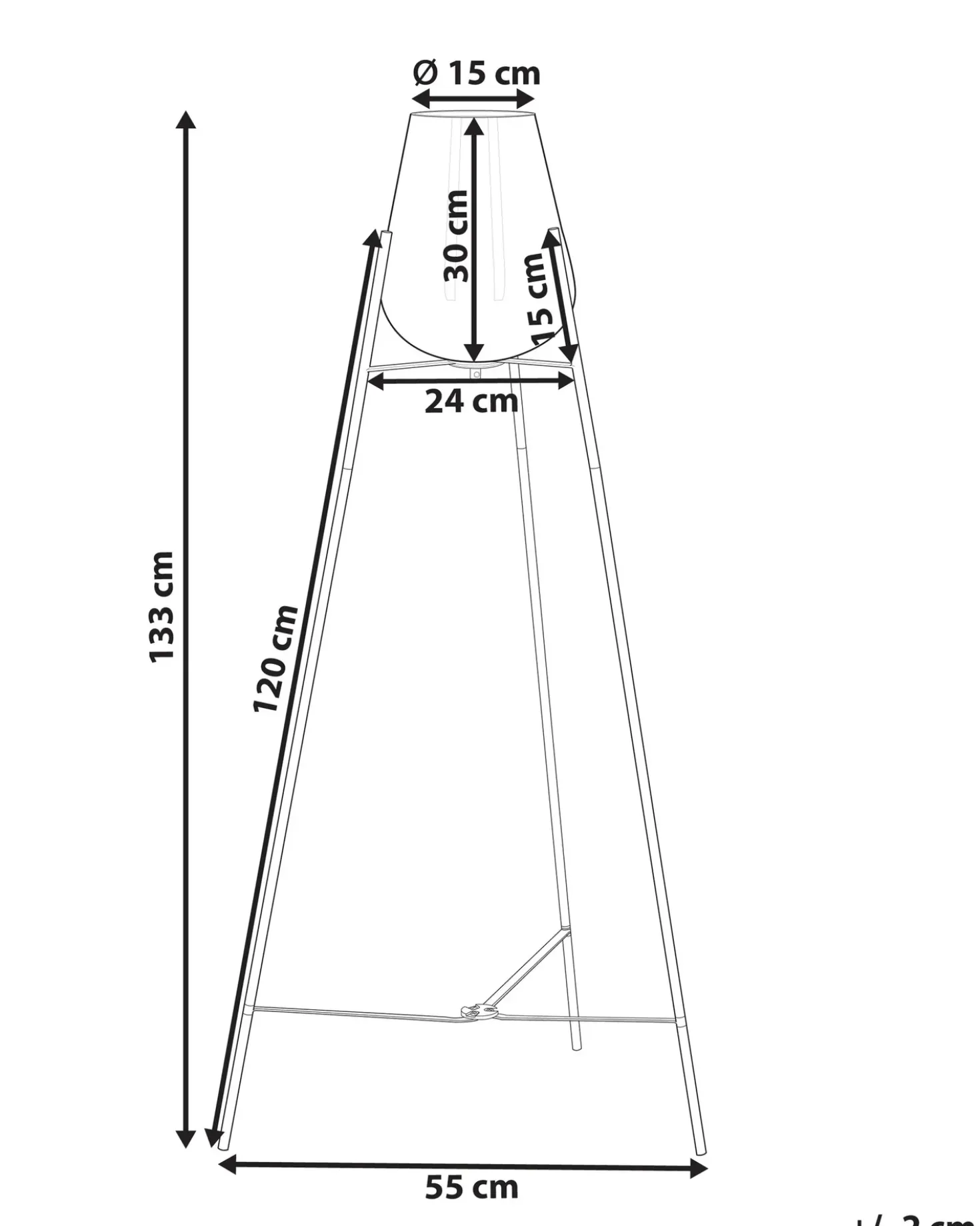 Lampada da pavimento MENA Metallo Oro