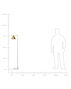 Lampada da pavimento MOCAL Metallo Oro