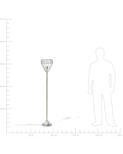 Lampada da pavimento MOONI Metallo Ottone