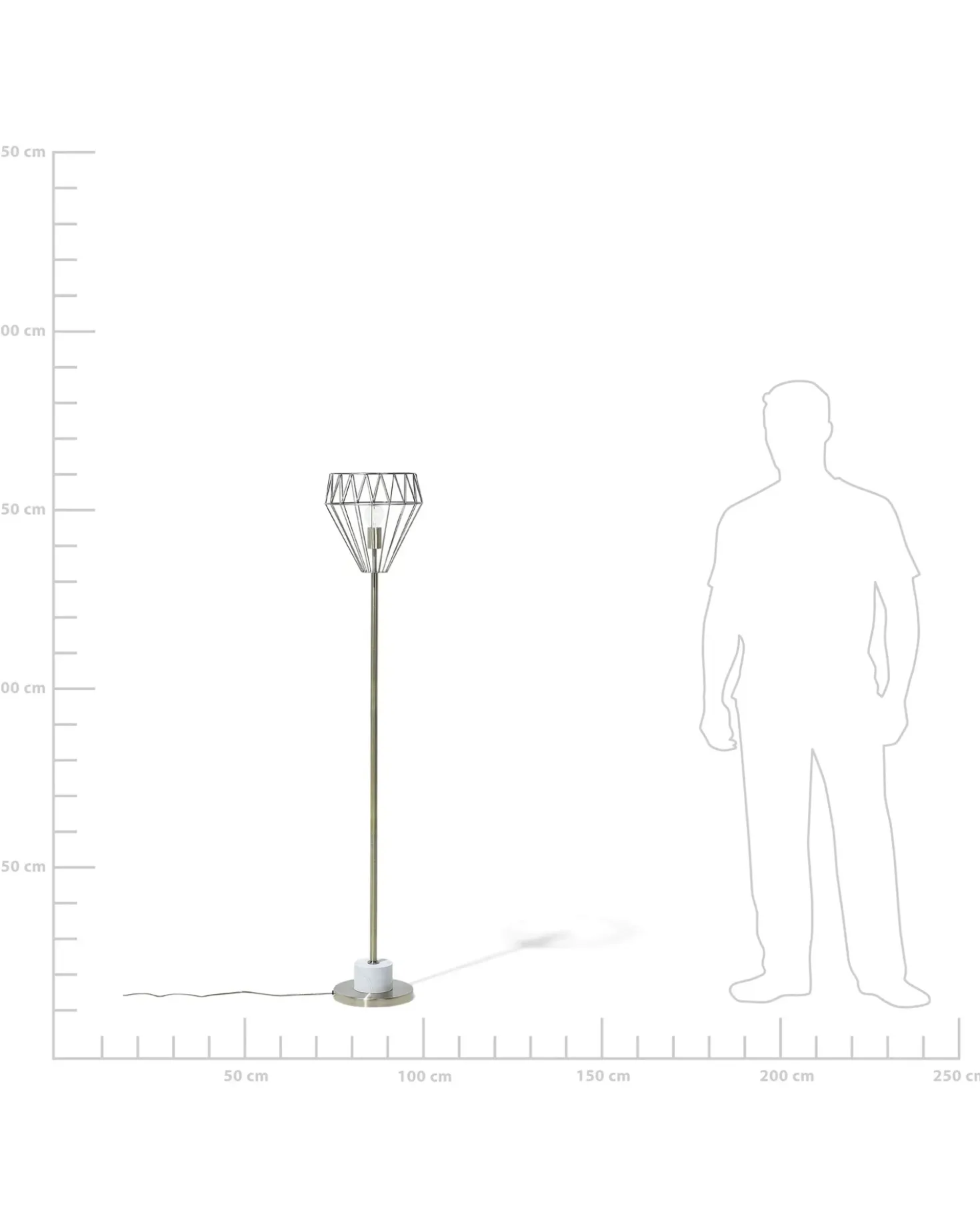 Lampada da pavimento MOONI Metallo Ottone