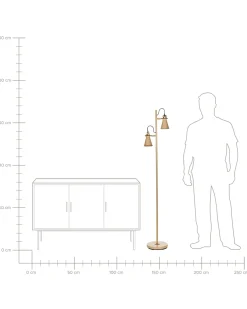 Lampada da pavimento MOYOLA Regolabile Metallo Beige