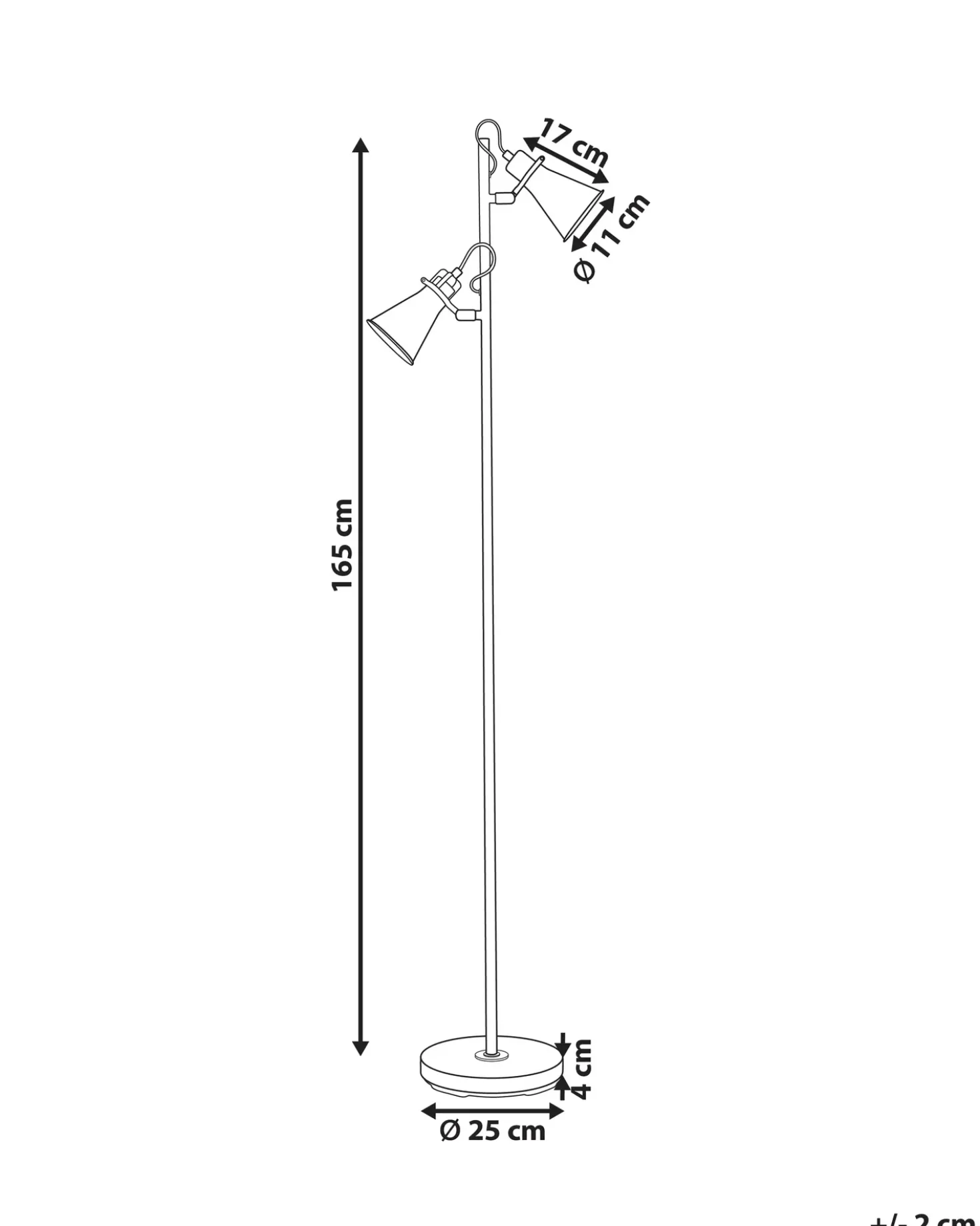 Lampada da pavimento MOYOLA Regolabile Metallo Beige