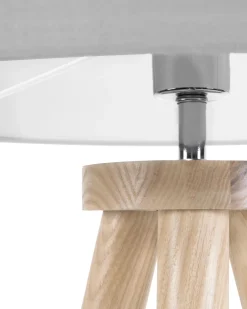 Lampada da pavimento NITRA Legno di quercia Grigio