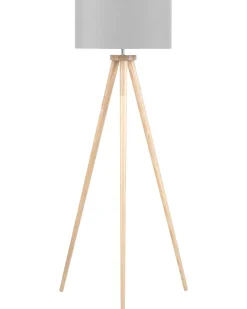 Lampada da pavimento NITRA Legno di quercia Grigio