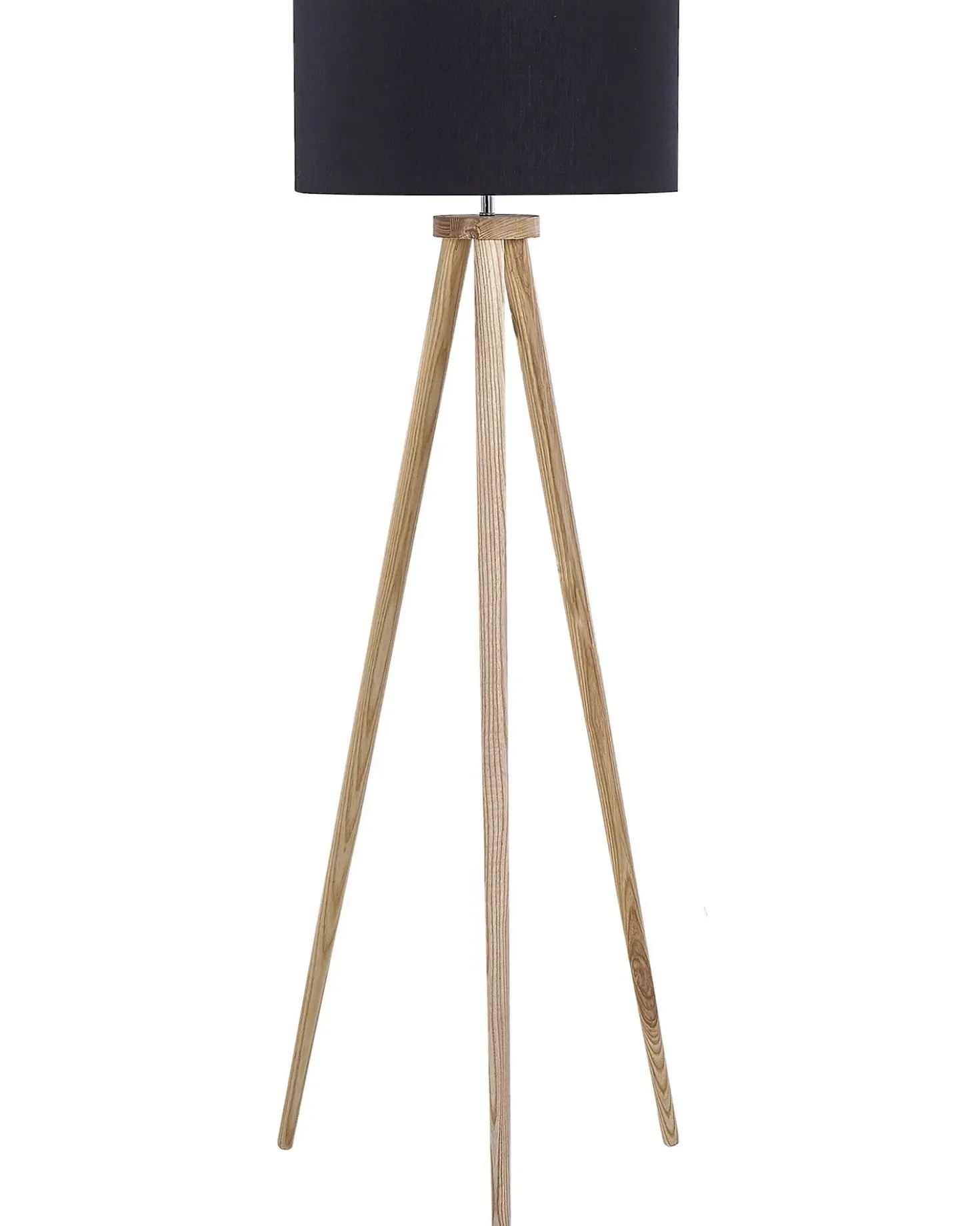 Lampada da pavimento NITRA Legno di quercia Nero