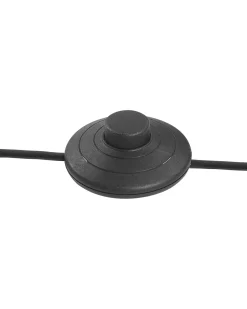 Lampada da pavimento NITRA Legno di quercia Nero