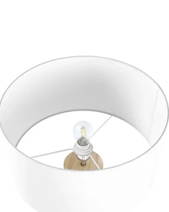 Lampada da pavimento NITRA Legno di quercia Bianco