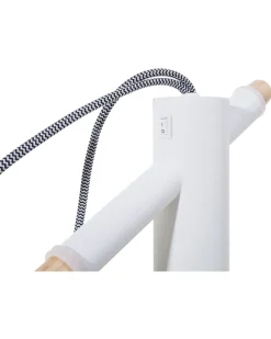 Lampada da pavimento OWENS Regolabile Legno di frassino Bianco