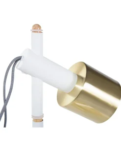 Lampada da pavimento OWENS Regolabile Legno di frassino Bianco
