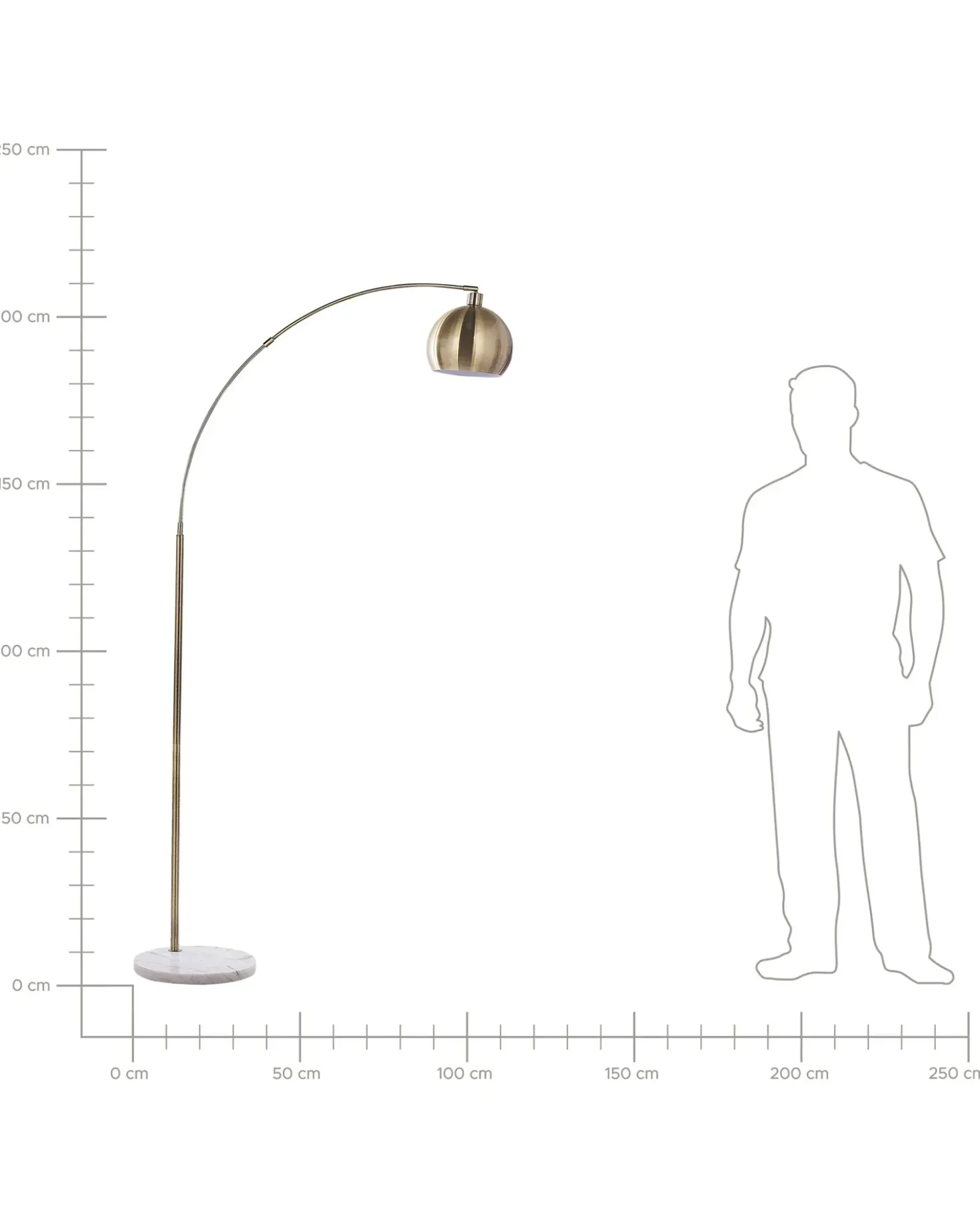 Lampada da pavimento PAROO Metallo Ottone