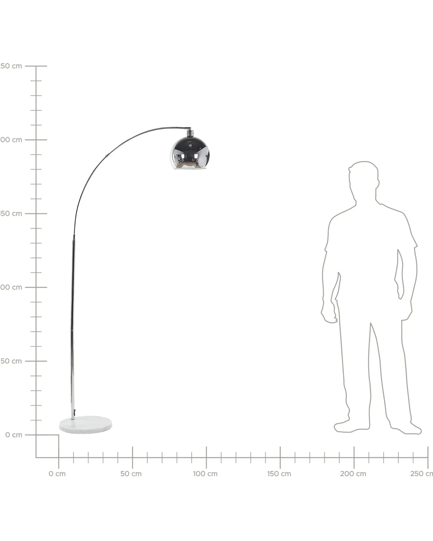 Lampada da pavimento PAROO Metallo Argento