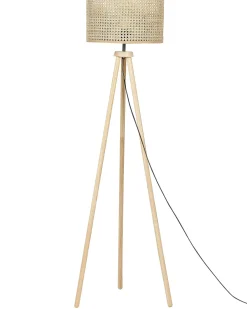 Lampada da pavimento PENTON Rattan Naturale
