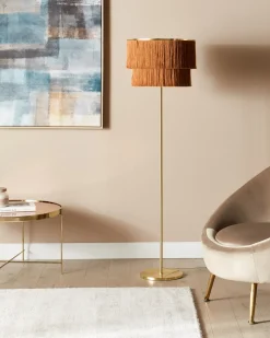 Lampada da pavimento PERISTERI Metallo Marrone