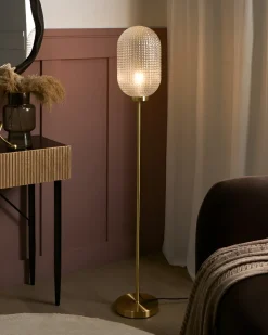 Lampada da pavimento PORTERO Metallo Oro