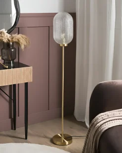 Lampada da pavimento PORTERO Metallo Oro