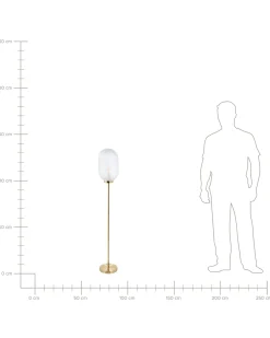Lampada da pavimento PORTERO Metallo Oro