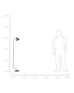 Lampada da pavimento RIMAVA Regolabile Metallo Blu