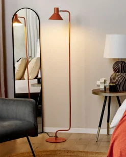 Lampada da pavimento RIMAVA Regolabile Metallo Arancione