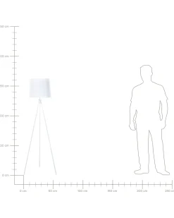 Lampada da pavimento SAMBRA Metallo Bianco